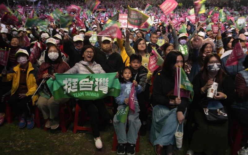 People holding flags