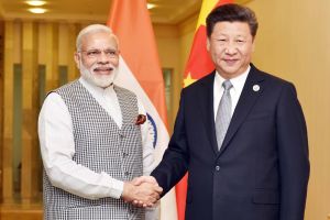 President Xi, right, and Prime Minister of India, Narendra Modi