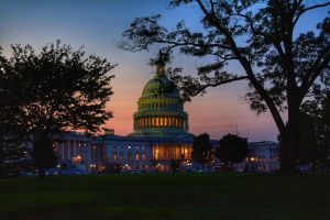 US Capitol Building at sunset