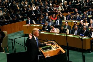 U.S. President Trump addresses the 72nd United Nations General Assembly at U.N. headquarters in New York