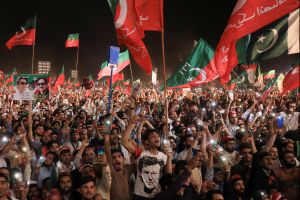 Protesters in Pakistan