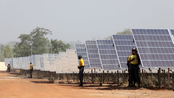 Solar panels in Africa