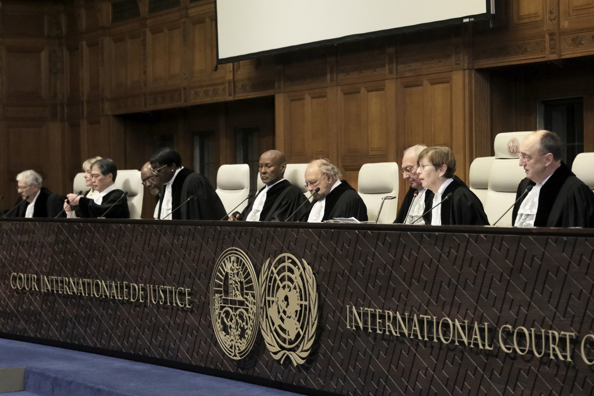 judges sitting at desk