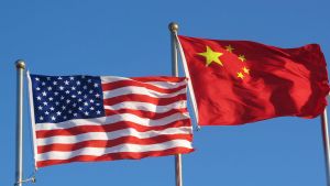 USA and China flags