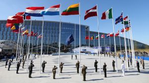 Flags outside of NATO Headquarters