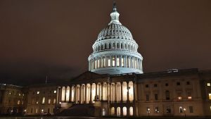 US Capital Building at night