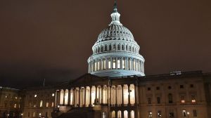 US Capital Building at night