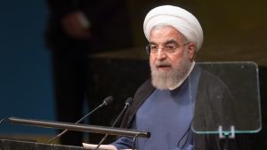 Hassan Rouhani, President of Iran, speaking at the United Nations