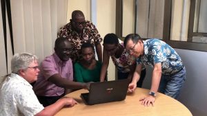 Team members at Feed the Future Innovation Lab for Genomics to Improve Poultry