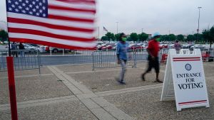 People vote during the 2020 primary in Louisville, Kentucky