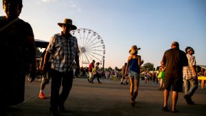 Visitors to the Iowa State Fair in Des Moines.