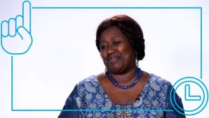 Screenshot of Agnes Binagwaho on Wait Just a Minute