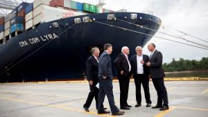 U.S. Secretary of Agriculture Sonny Perdue Canadian Agriculture Minister Lawrence MacAulay and Mexican Secretary of Agriculture José Calzada Rovirosa in Savannah.