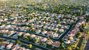 An aerial view of a suburb in Arizona