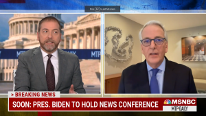 Screenshot of Ivo Daalder and Chuck Todd.