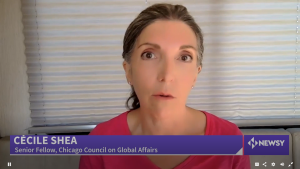 Screenshot of Cecile Shea on Newsy.