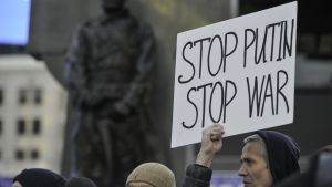 Rally In Support Of Ukraine Held In New York City