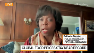 Ertharin Cousin speaks in a Bloomberg Markets interview.