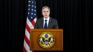 US Secretary of State Antony Blinken speaks at a press conference in Bangkok, Thailand on July 10, 2022. 