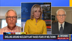 Screenshot of Ivo Daalder on MSNBC with Andrea Mitchell and Joseph Cirincione 