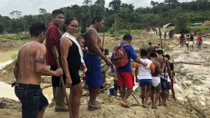 Illegal Brazilian mining in the Amazon.