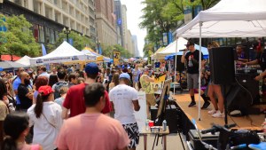 A crowded street at Sundays on State