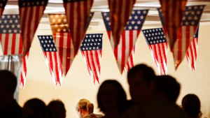 Americans gather to watch the election returns