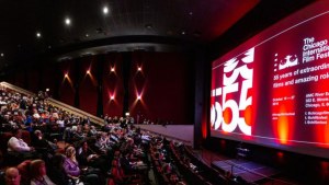 Inside a theater at the Chicago International Film Festival