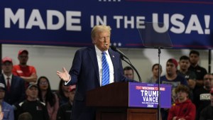 Donald Trump speaks at a campaign event