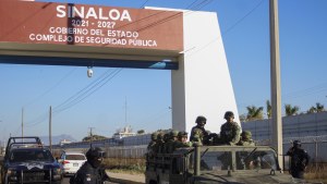 Police and military patrol Culiacan, Sinaloa state, Mexico